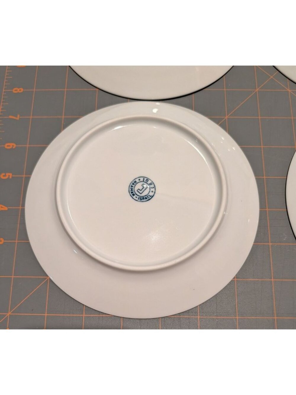 Vintage Naaman Israel Fish Platter 6 Plates Gold Trim Porcelain NAA2 Pike Fish - Picture 5 of 16
